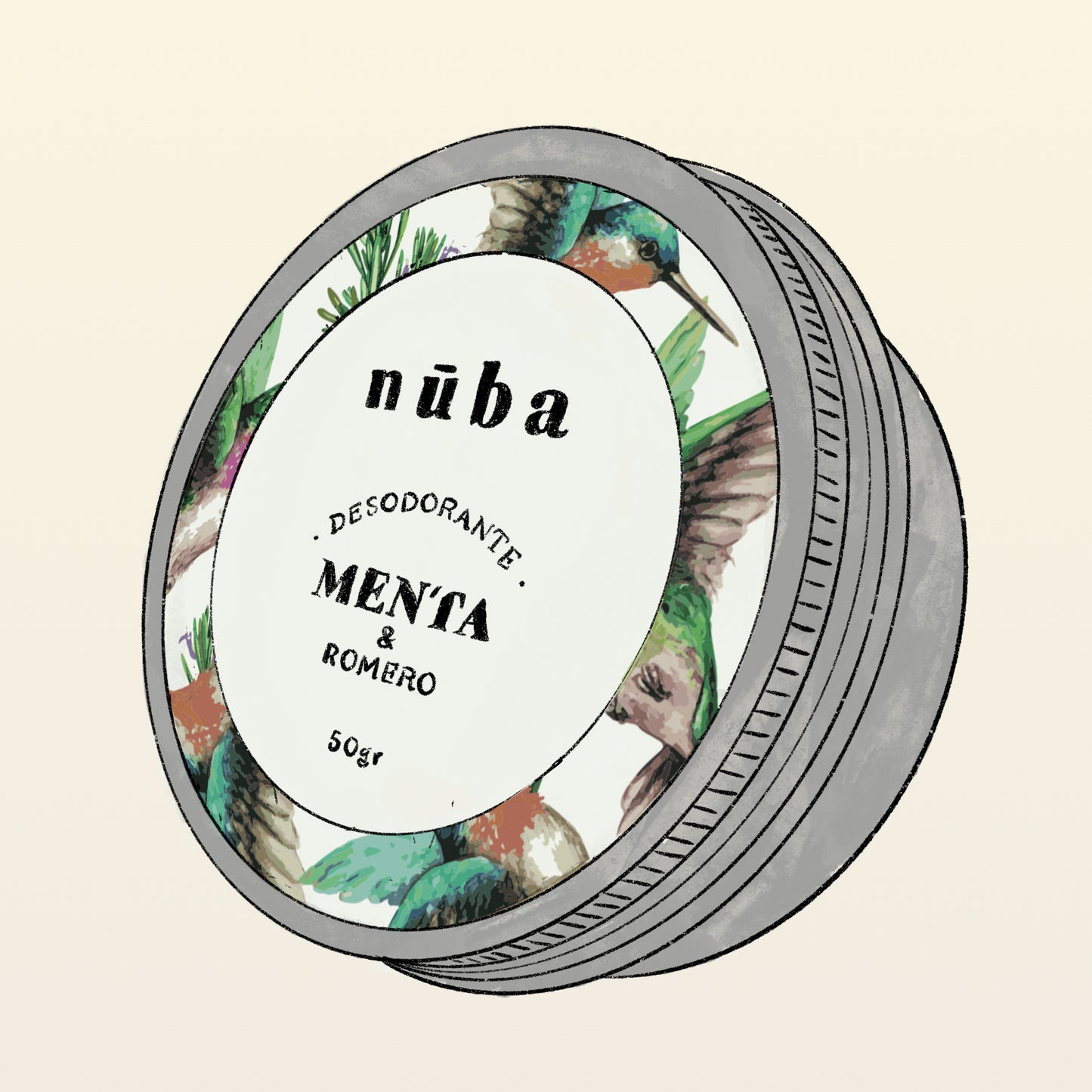 Desodorante de Menta y Romero 50 gr